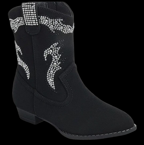 Forever Link Girl Western Cowgirl Boots with Rhinestone Detailing Size 8 NIB - Picture 4 of 5